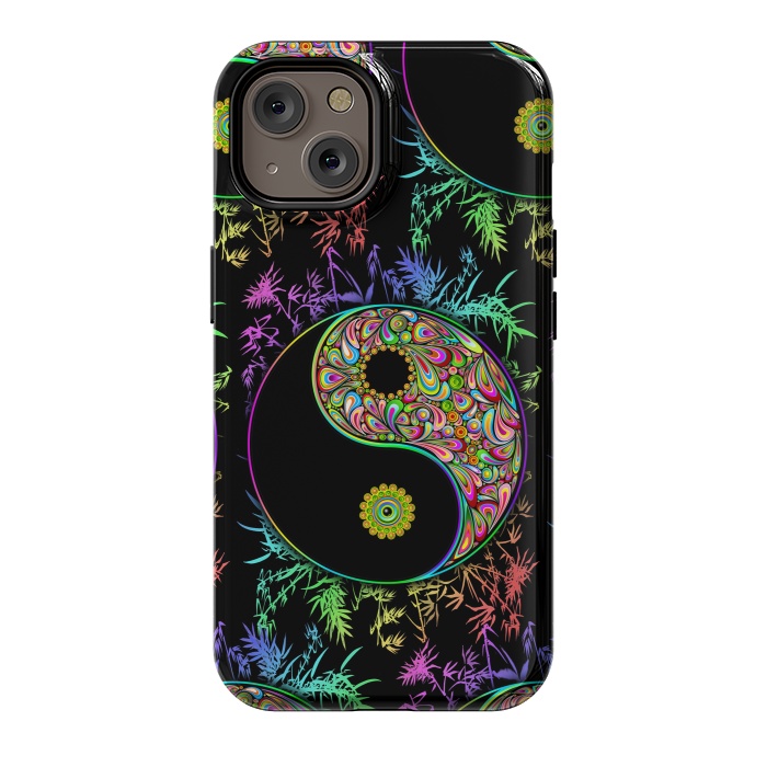 iPhone 14 StrongFit Yin Yang Bamboo Psychedelic by BluedarkArt