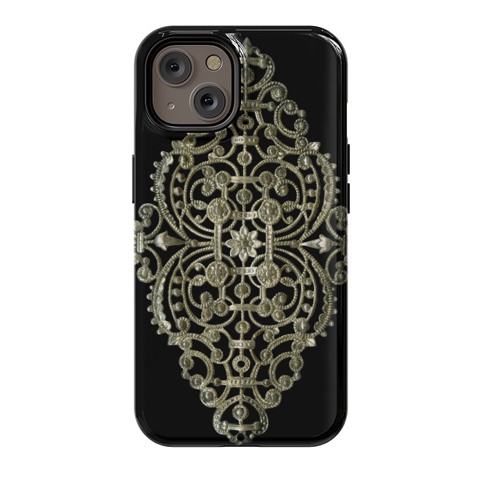 iPhone 14 StrongFit Golden Ornamental Jewelry by Andrea Haase