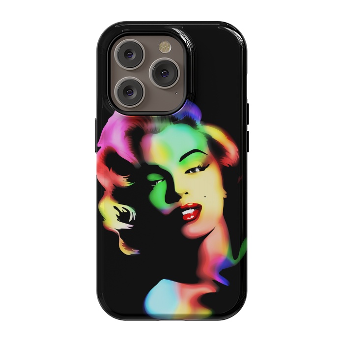 iPhone 14 Pro StrongFit Marilyn Monroe Rainbow Colors  by BluedarkArt