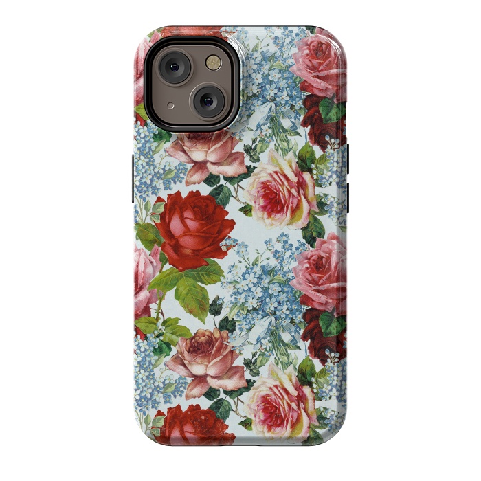 iPhone 14 StrongFit Vintage roses and Forget Me Not by  Utart