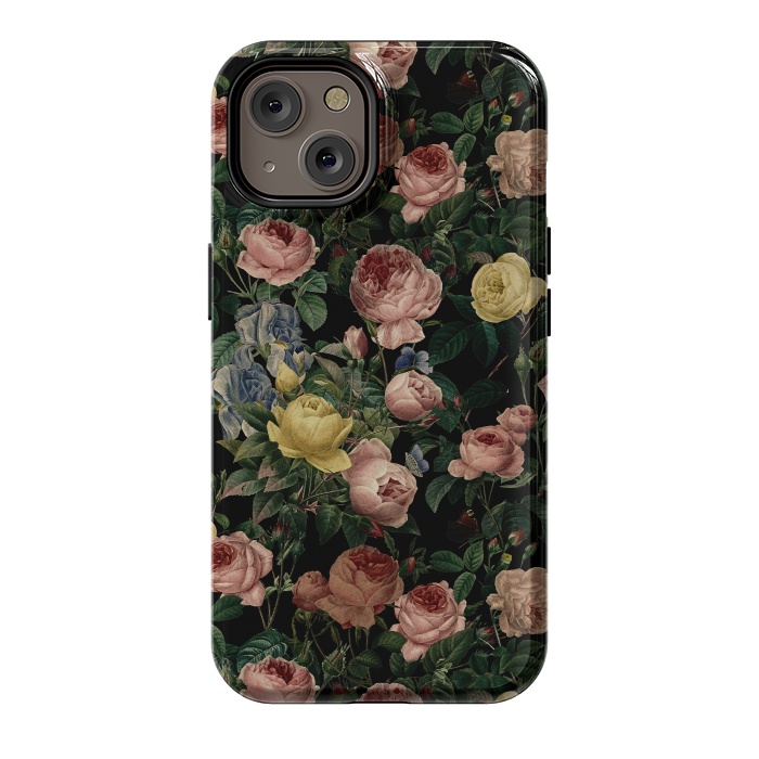 iPhone 14 StrongFit Night Vintage Roses by  Utart