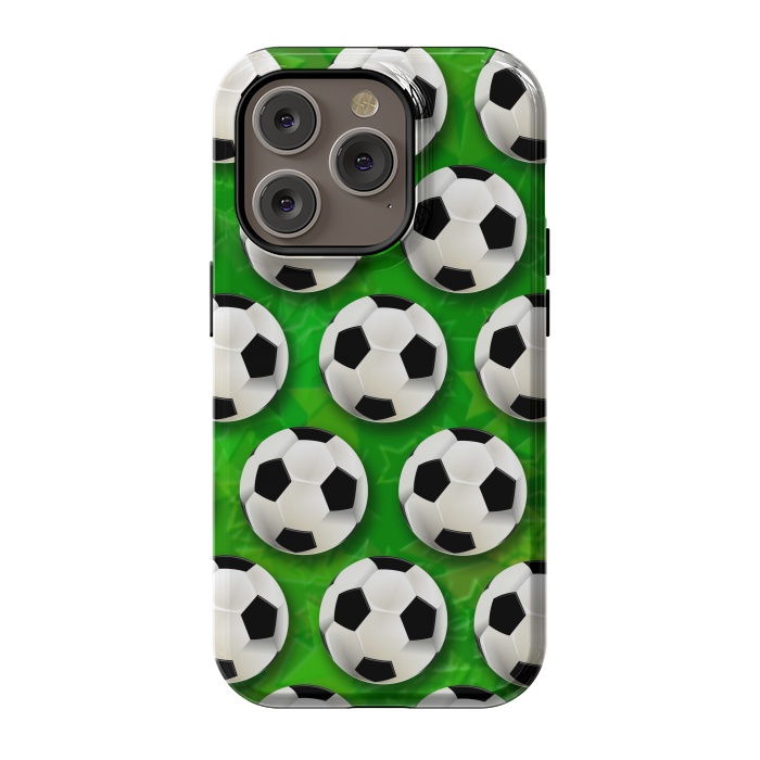 iPhone 14 Pro StrongFit Soccer Ball Football Pattern by BluedarkArt