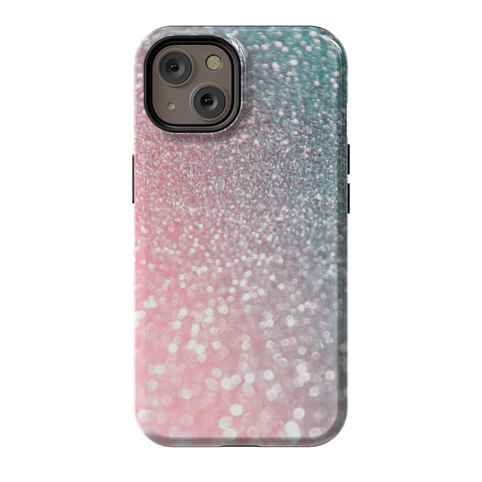 iPhone 14 StrongFit Ice Pink Faux Glitter by  Utart