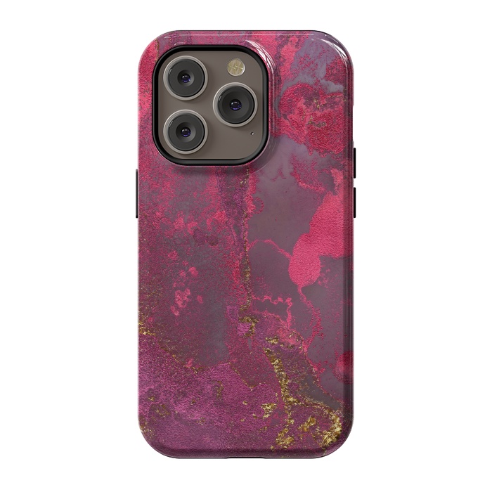iPhone 14 Pro StrongFit Pink Gold Marble by  Utart