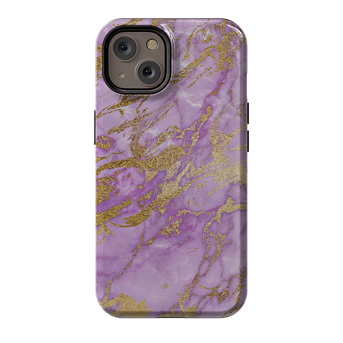 iPhone 14 StrongFit Purple and Gold Marble by  Utart