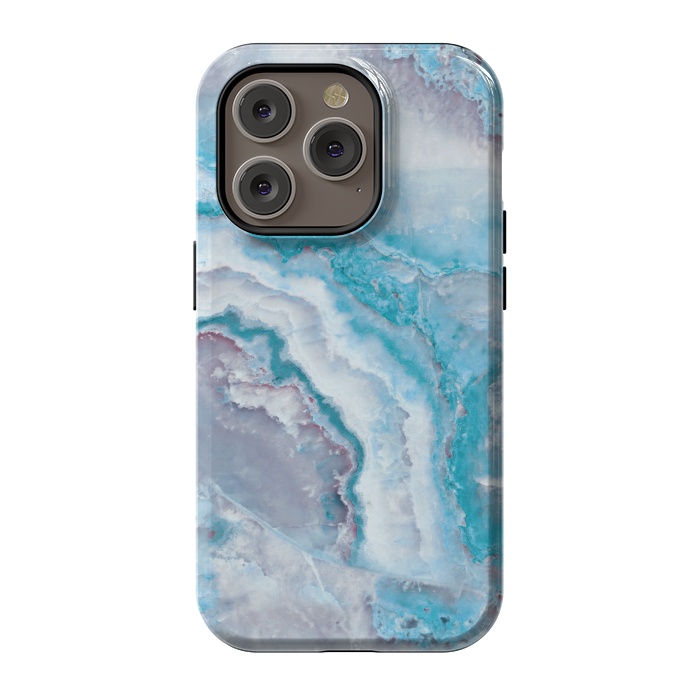 iPhone 14 Pro StrongFit Teal Veined Agate by  Utart