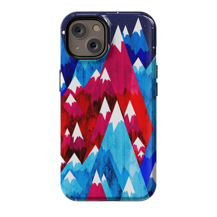 iPhone 14 StrongFit Blue Peak Mountains by Steve Wade (Swade)