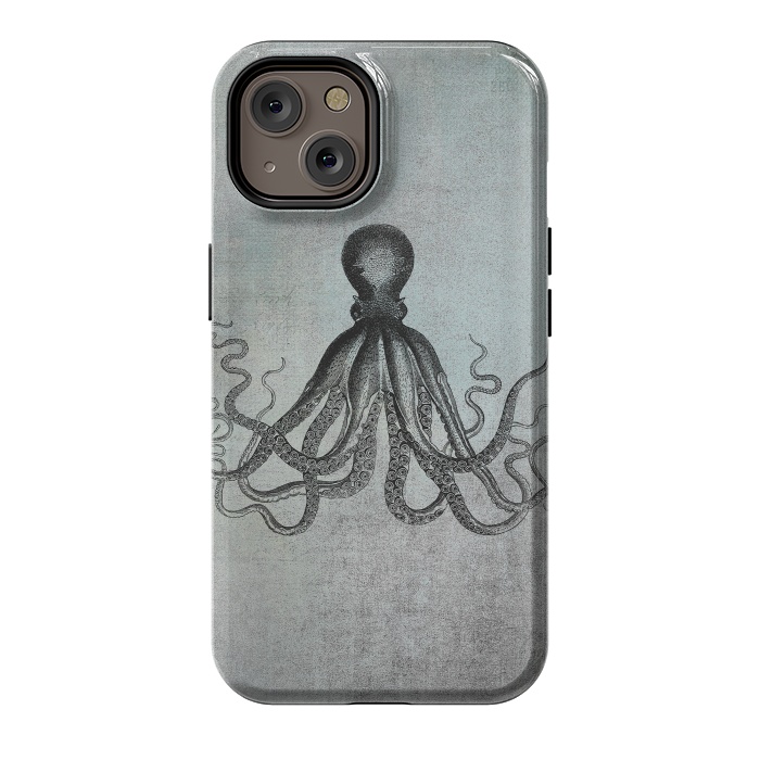 iPhone 14 StrongFit Octopus Vintage Art by Andrea Haase