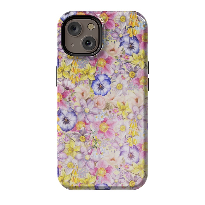 iPhone 14 StrongFit Lovely Spring Pansy Pattern by  Utart