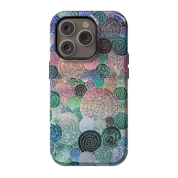 iPhone 14 Pro StrongFit Multicolor Trendy Dots and Circles  by  Utart