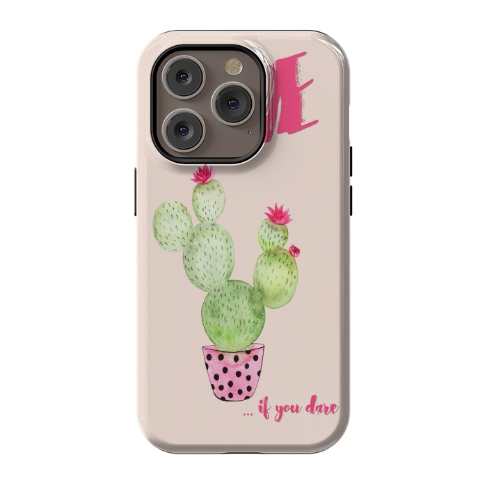 iPhone 14 Pro StrongFit Love if you dare- Cactus by  Utart