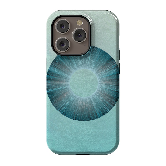 iPhone 14 Pro StrongFit Turquoise Alien Iris 2 by Andrea Haase