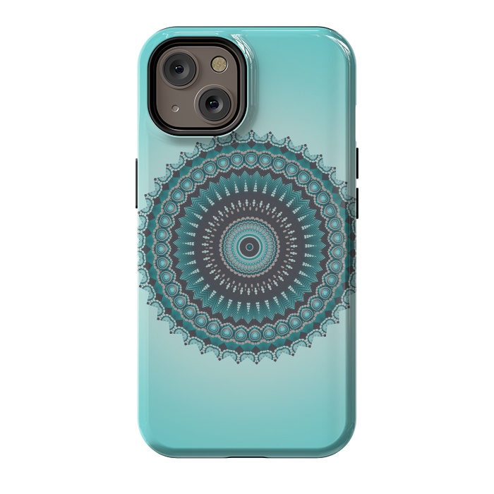 iPhone 14 StrongFit Mandala Turquoise 2 by Andrea Haase