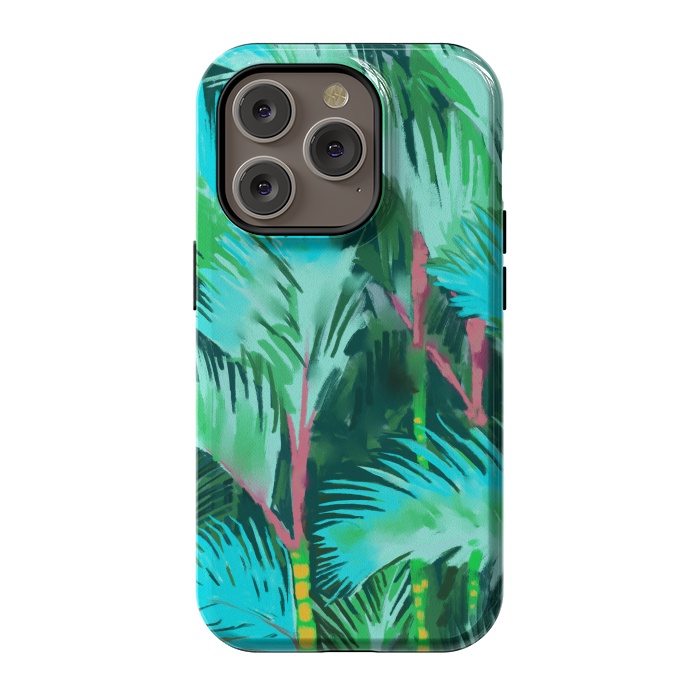 iPhone 14 Pro StrongFit Palm Forest by Uma Prabhakar Gokhale