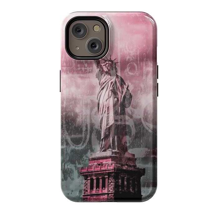iPhone 14 StrongFit Statue Of Liberty Mixed Media Art by Andrea Haase