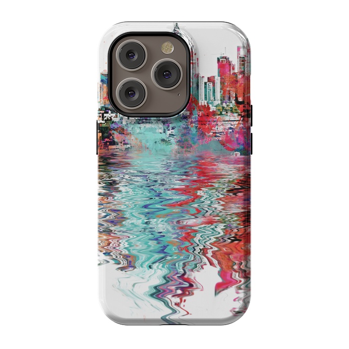 iPhone 14 Pro StrongFit Surreal City Skyline by Andrea Haase