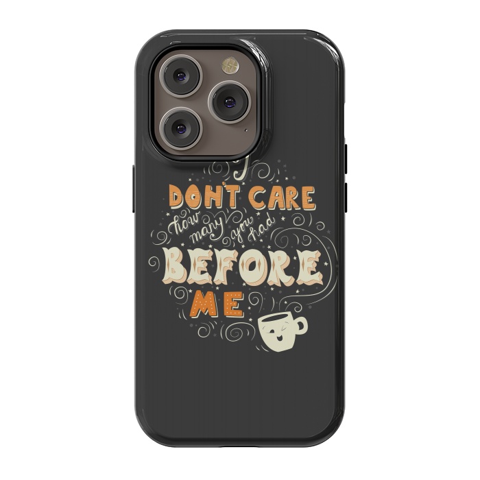 iPhone 14 Pro StrongFit Coffee typography funny design by Jelena Obradovic