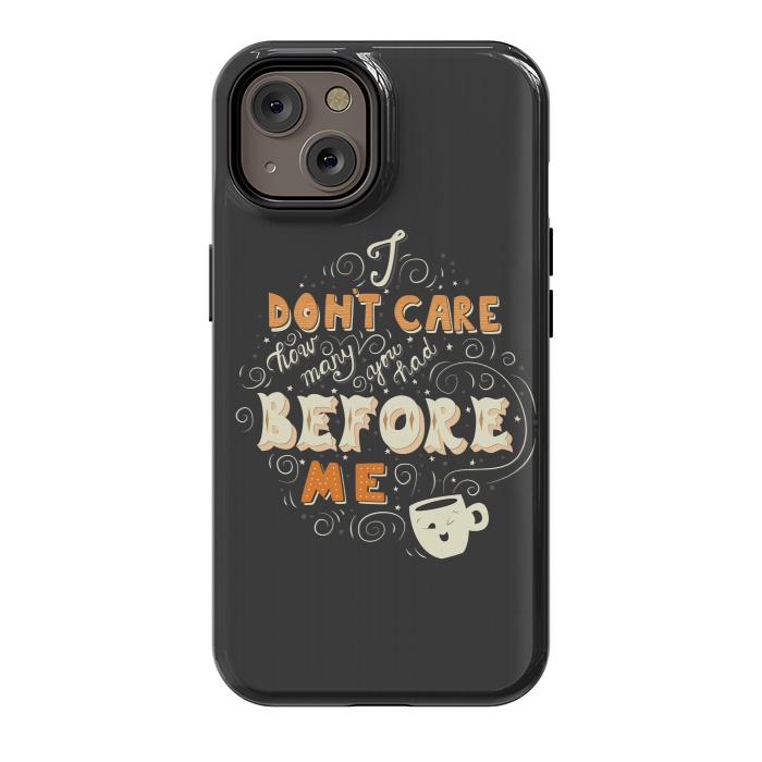 iPhone 14 StrongFit Coffee typography funny design by Jelena Obradovic