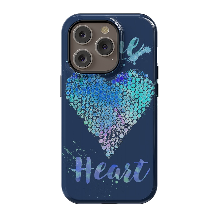 iPhone 14 Pro StrongFit Blue Heart  by Andrea Haase