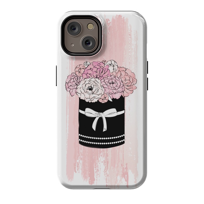 iPhone 14 StrongFit Flower Box with pink Peonies by Martina