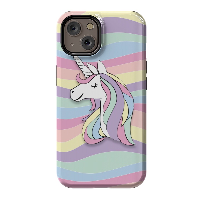 iPhone 14 StrongFit Cute Rainbow Unicorn by Martina
