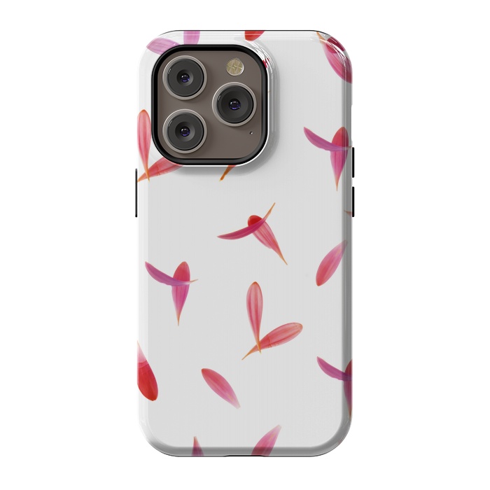 iPhone 14 Pro StrongFit Red Rose Leaves by Creativeaxle