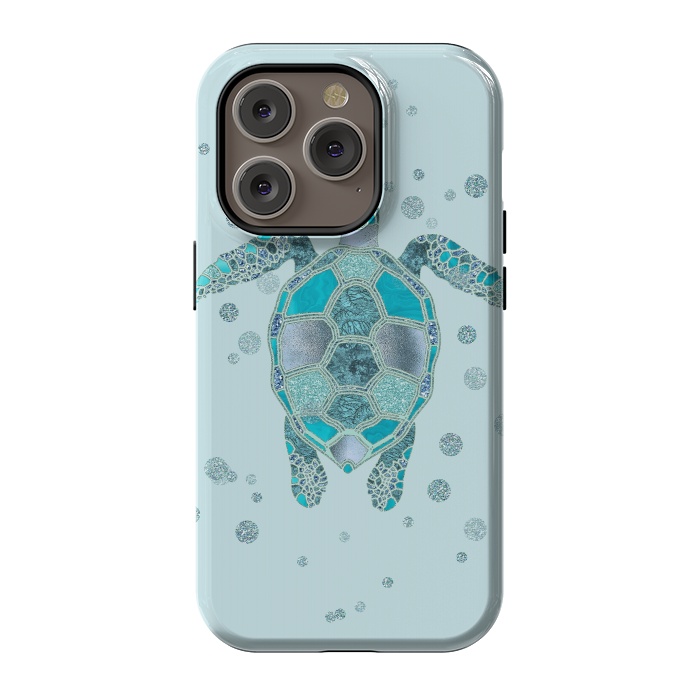 iPhone 14 Pro StrongFit Underwater Glamour Turtle by Andrea Haase