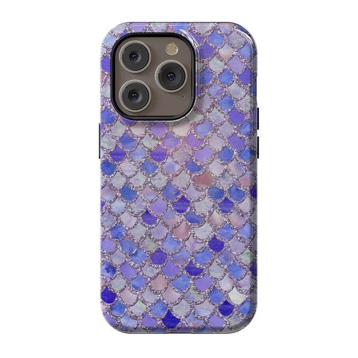 iPhone 14 Pro StrongFit Purple hand drawn mermaid scales by  Utart