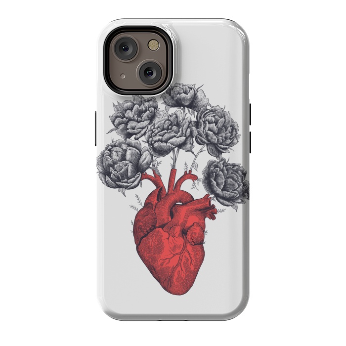 iPhone 14 StrongFit Heart with peonies by kodamorkovkart