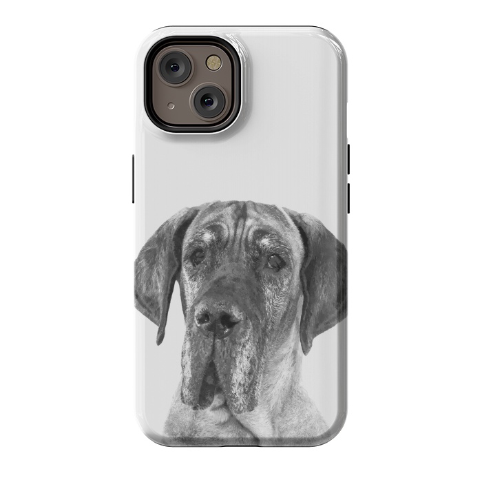 iPhone 14 StrongFit Black and White Great Dane by Alemi