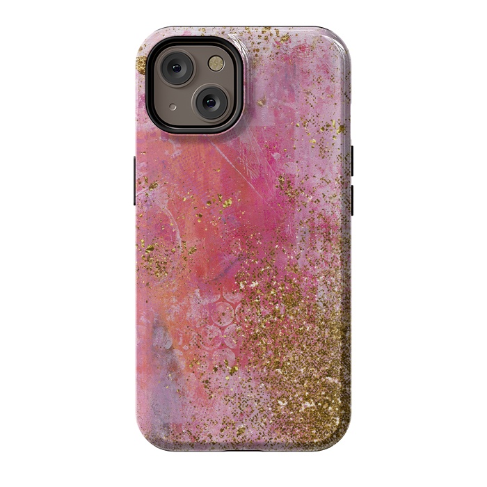 iPhone 14 StrongFit Pink and Gold Mermaid Glitter Seafoam by  Utart
