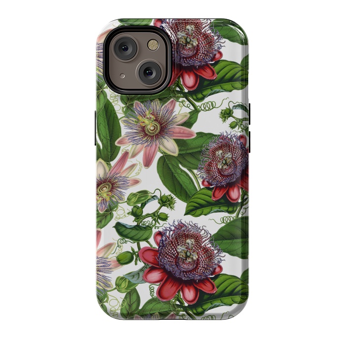 iPhone 14 StrongFit Colorful Vintage Passiflora Pattern by  Utart
