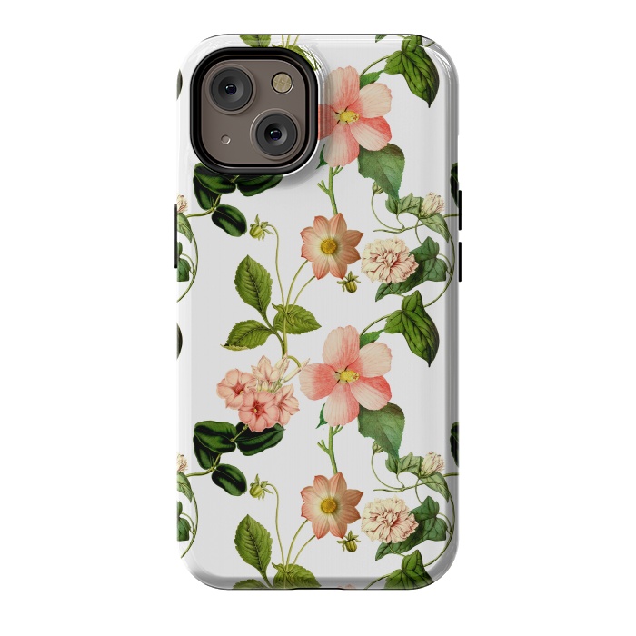 iPhone 14 StrongFit Lovely vintage flower pattern by  Utart