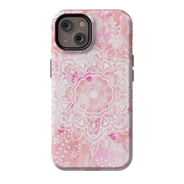 iPhone 14 StrongFit Queen Starring of Mandalas-Rose by ''CVogiatzi.