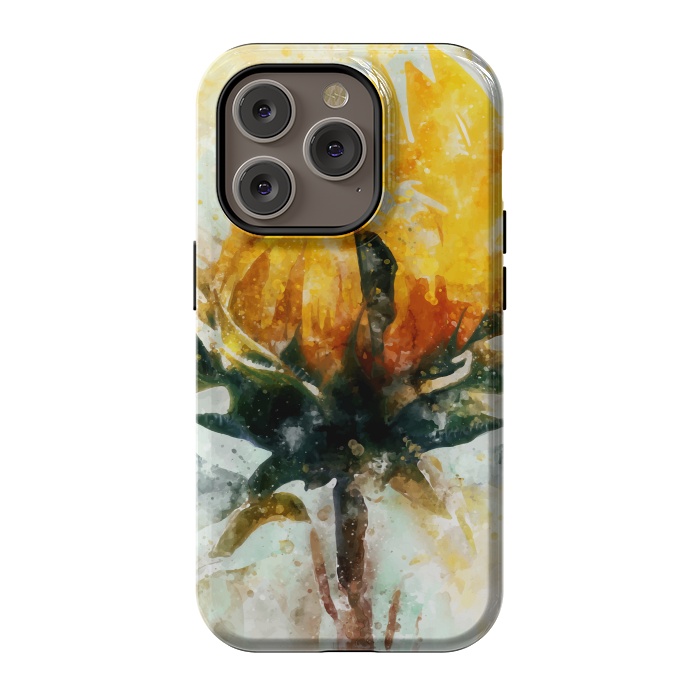 iPhone 14 Pro StrongFit Born in Sunflower by Creativeaxle