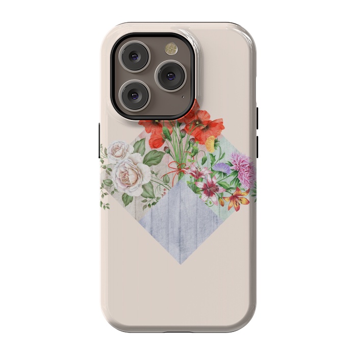 iPhone 14 Pro StrongFit Floral Blocks by Creativeaxle