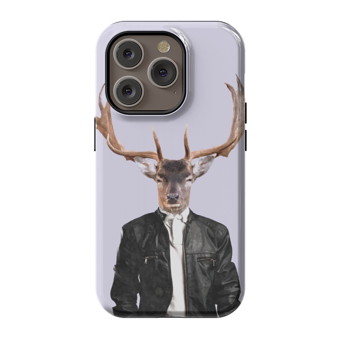 iPhone 14 Pro StrongFit Fashionable Deer Illustration by Alemi