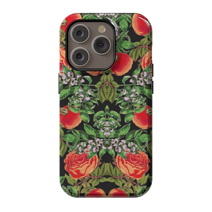 iPhone 14 Pro StrongFit Floral Tomato by Zala Farah