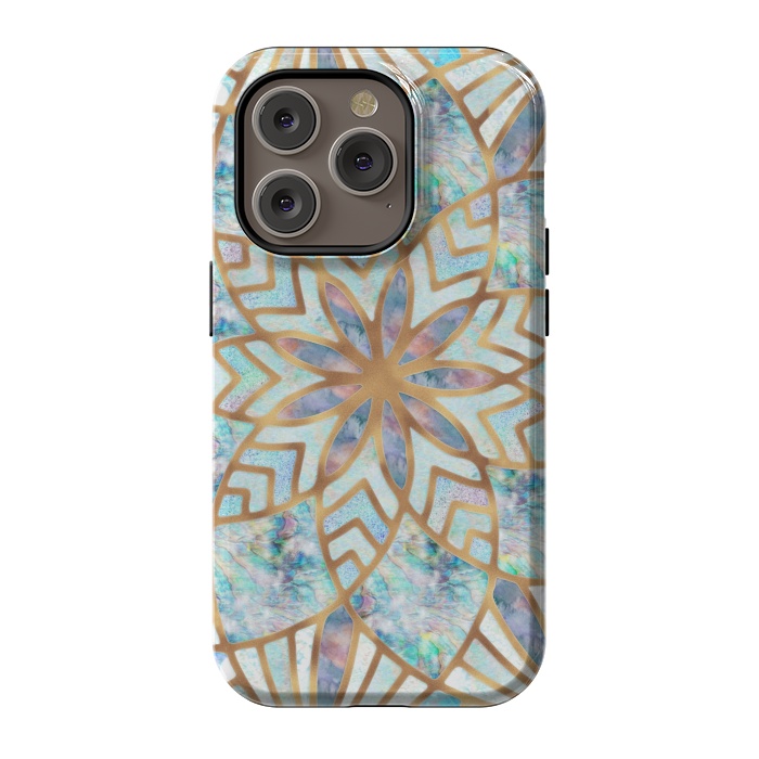iPhone 14 Pro StrongFit Mother of Pearl Mandala by  Utart