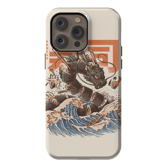 iPhone 14 Pro max StrongFit Great Sushi Dragon  by Ilustrata
