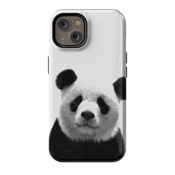iPhone 14 StrongFit Black and White Panda Portrait by Alemi