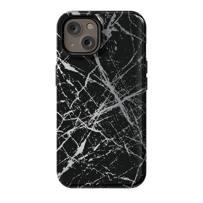 iPhone 14 StrongFit Silver Splatter 003 by Jelena Obradovic