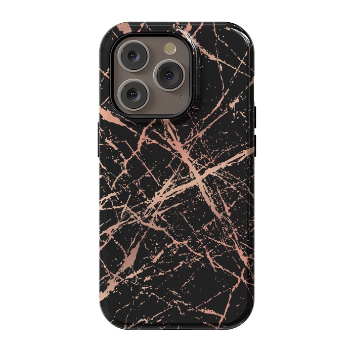 iPhone 14 Pro StrongFit Copper Splatter 003 by Jelena Obradovic