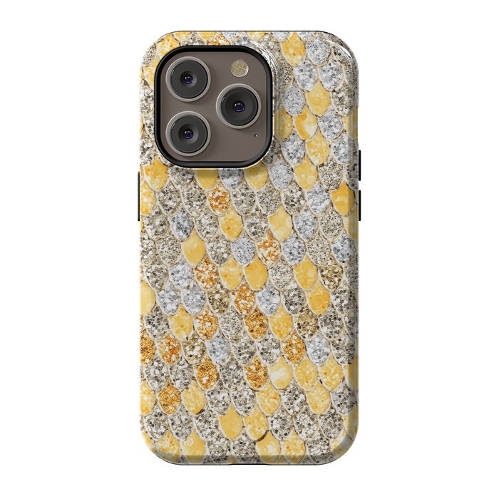 iPhone 14 Pro StrongFit Gold and Silver Sparkling Mermaid Scales by  Utart