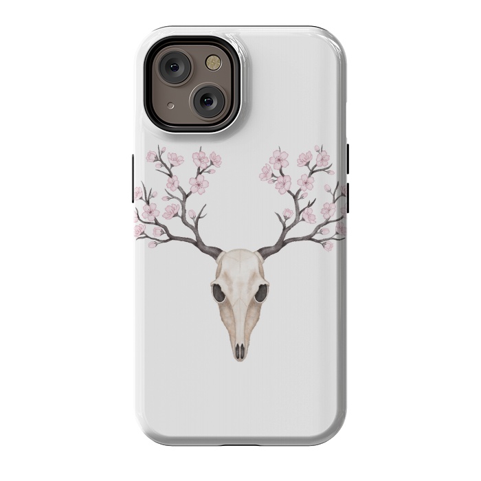 iPhone 14 StrongFit Blooming deer skull by Laura Nagel