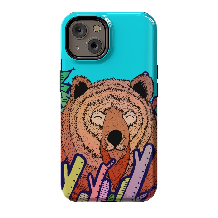 iPhone 14 StrongFit The bear in the leaves by Steve Wade (Swade)