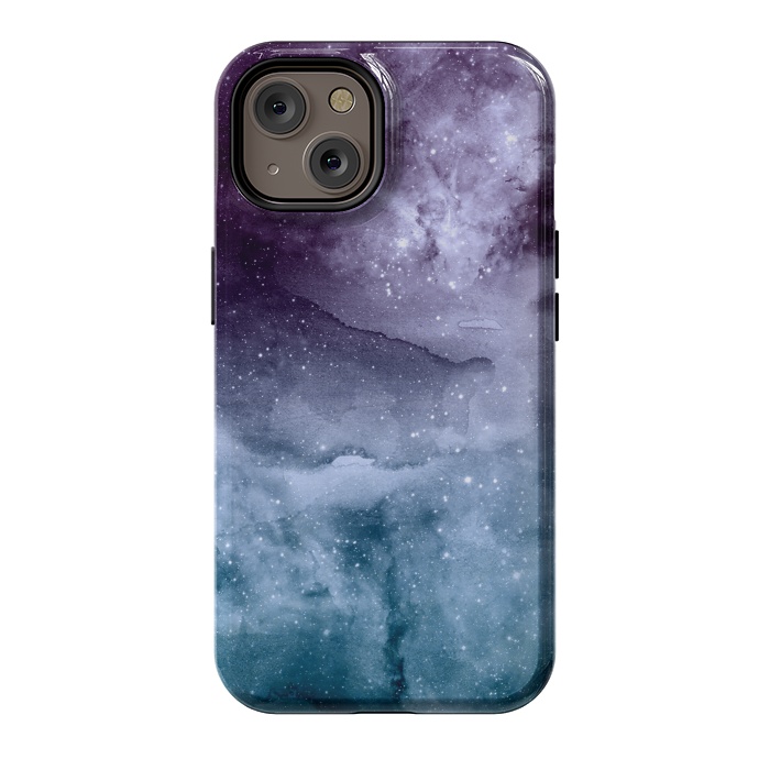 iPhone 14 StrongFit Watercolor and nebula abstract design by InovArts