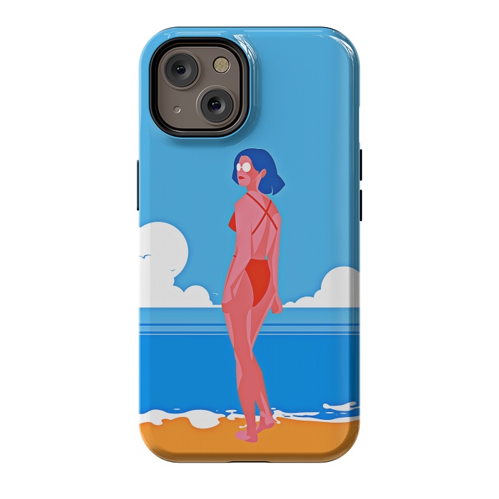 iPhone 14 StrongFit Summer Girl at the Beach by DaDo ART