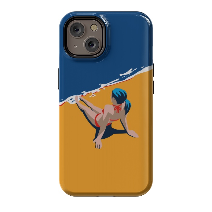 iPhone 14 StrongFit Girl at the beach by DaDo ART