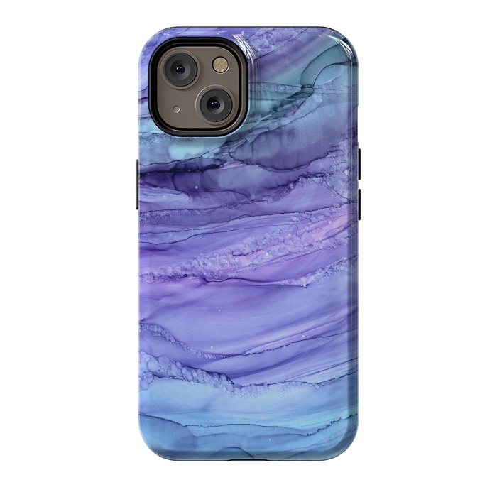 iPhone 14 StrongFit Purple Mermaid Marble by Becky Starsmore